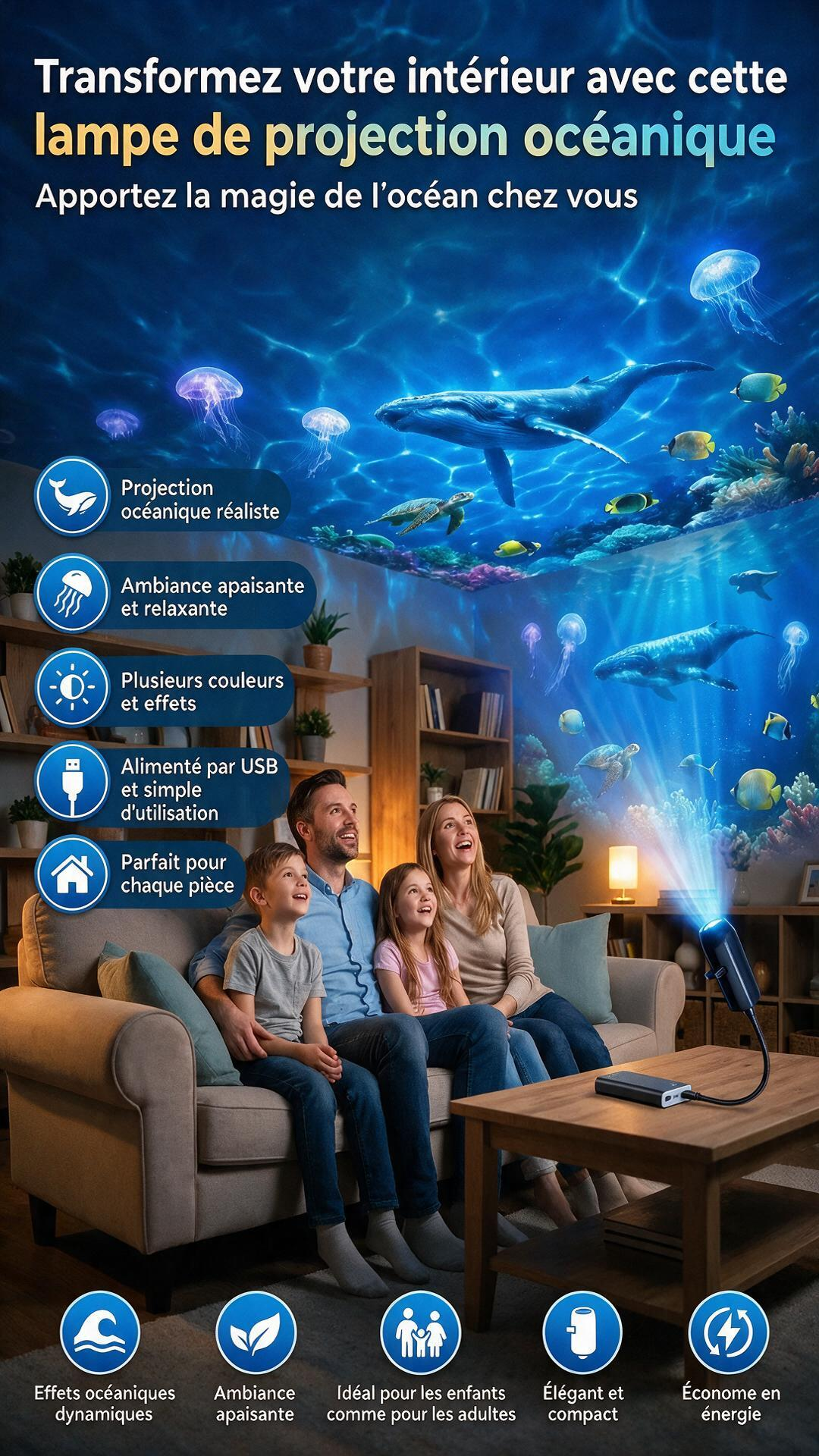 🌌 PROMO LIMITÉE 50% DE RÉDUCTION ! ✨ Lampe projecteur ciel étoilé USB – 13 films interchangeables, col flexible – Relaxant, Magique, Cadeau 🌙