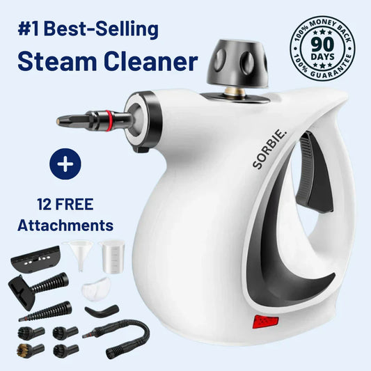 🧼 60 % DE RÉDUCTION ! 🚿 Nettoyeur vapeur portable – Pression renforcée, multi-surfaces et kit de 12 pièces – Sans produits chimiques, hygiénique et nettoyage en profondeur ✨