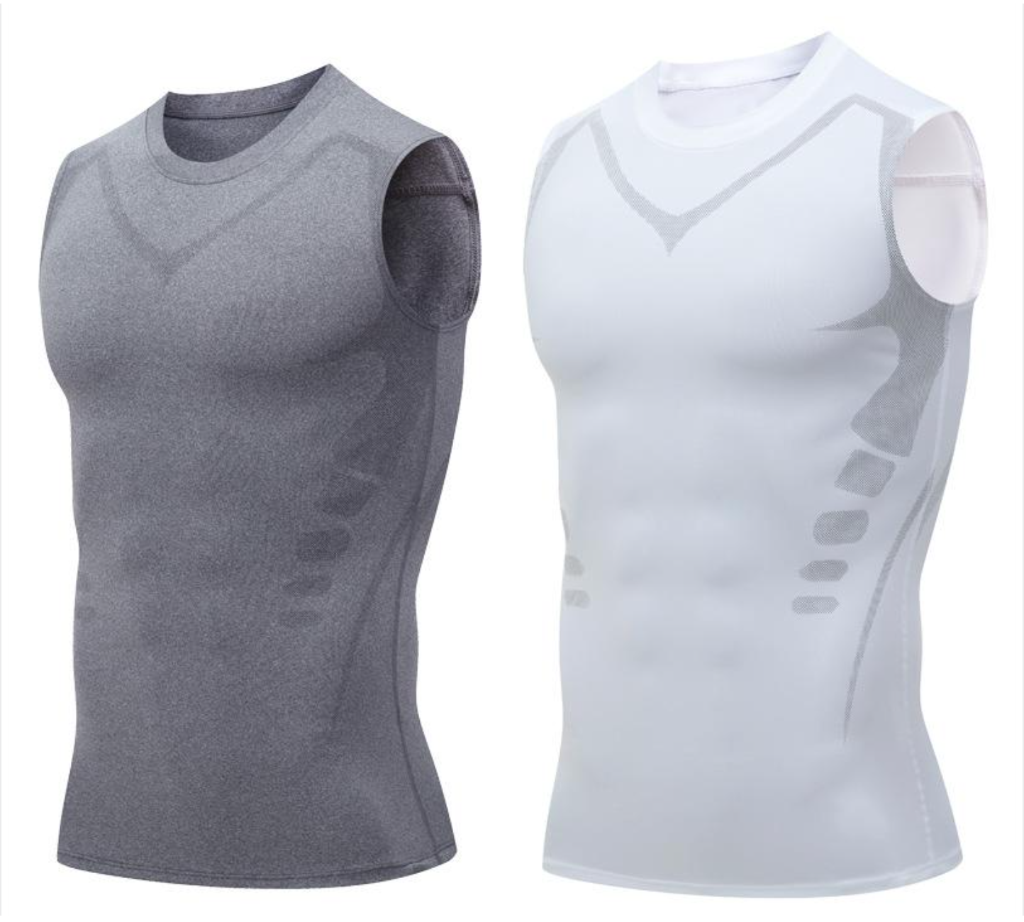 🔥 50 % DE RÉDUCTION ! 💪 Gilet Ionic Shaping – Compression et refroidissement – Remodelage du corps – Sans manches – Invisible sous les vêtements 🕶️