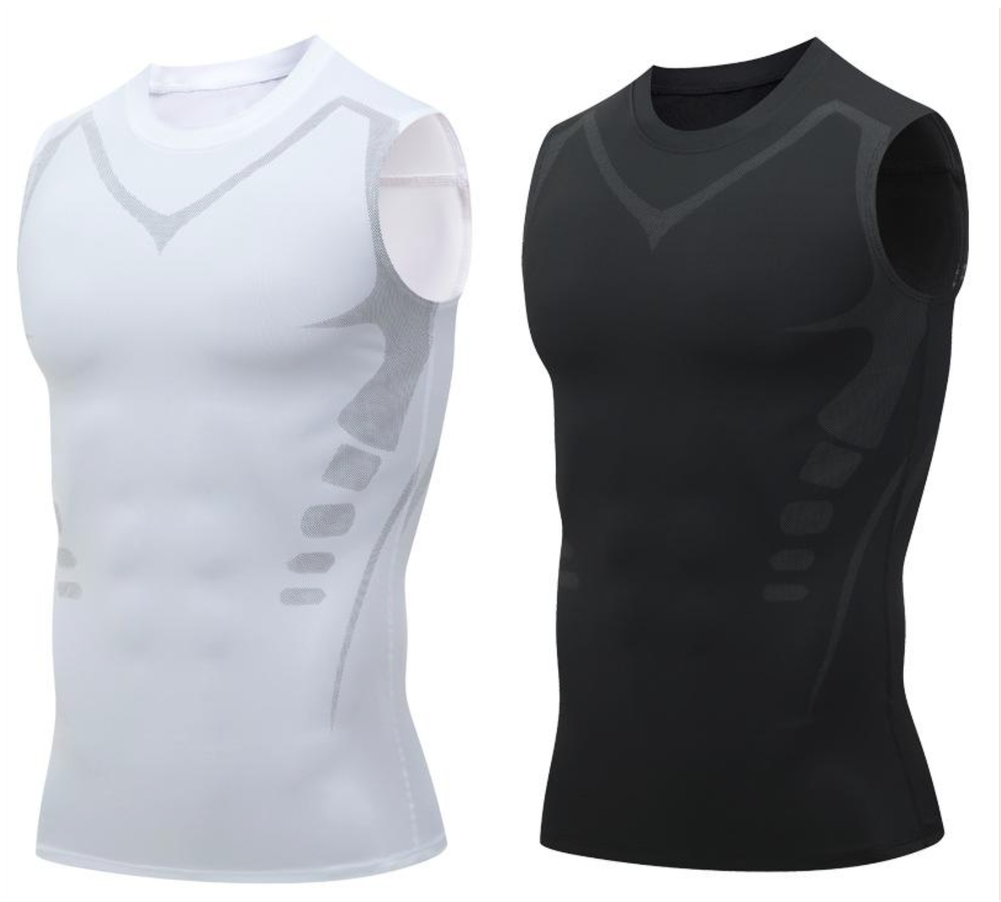 🔥 50 % DE RÉDUCTION ! 💪 Gilet Ionic Shaping – Compression et refroidissement – Remodelage du corps – Sans manches – Invisible sous les vêtements 🕶️
