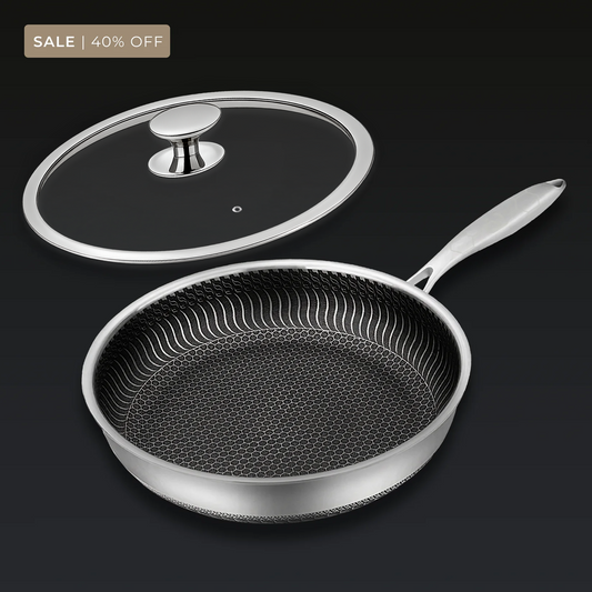🔥Grande vente - 55 % de réduction!!! 🍳Poêle antiadhésive de première qualité avec couvercle