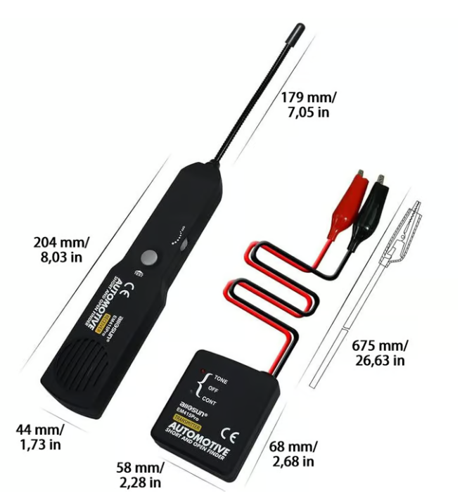 📢DERNIER JOUR DE VENTE - 60% DE RÉDUCTION💥 EM415 Détecteur de circuit ouvert et court pour automobile - Sonde DC & générateur de tonalité pour la recherche de pannes (jusqu'à 42V)