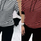 💥Soldes d'été💥Ensemble pour femme composé d'un haut rayé et d'un pantalon uni(🔥55% de réduction)