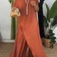 💃Meilleur vendeur - 55 % de réduction💃Ensemble d'un top et d'un pantalon décolletés unicolores