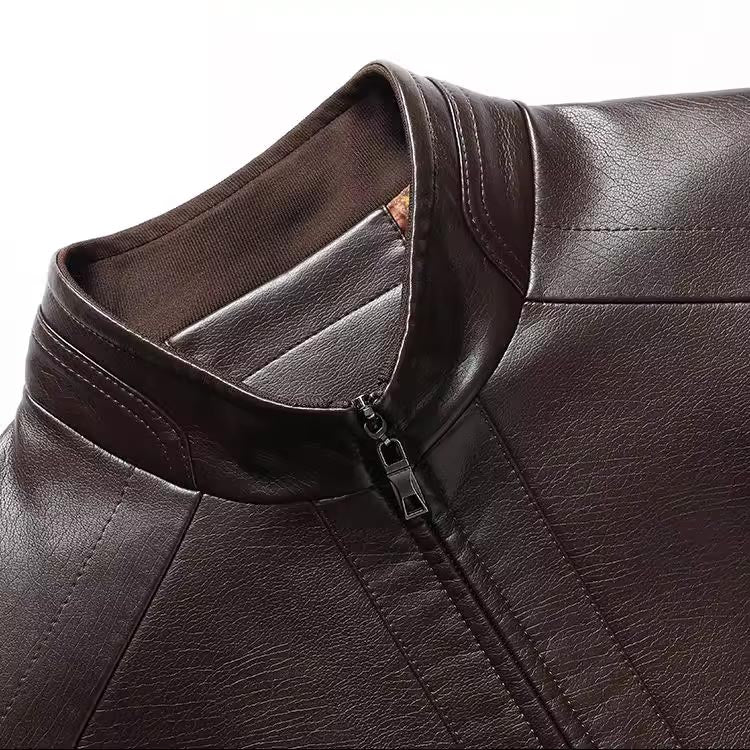 🔥NEW HOT SALE 🔥Manteau de veste en cuir à doublure chaude en peluche pour hommes!