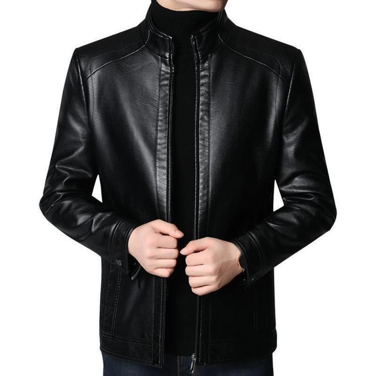 🔥NEW HOT SALE 🔥Manteau de veste en cuir à doublure chaude en peluche pour hommes!