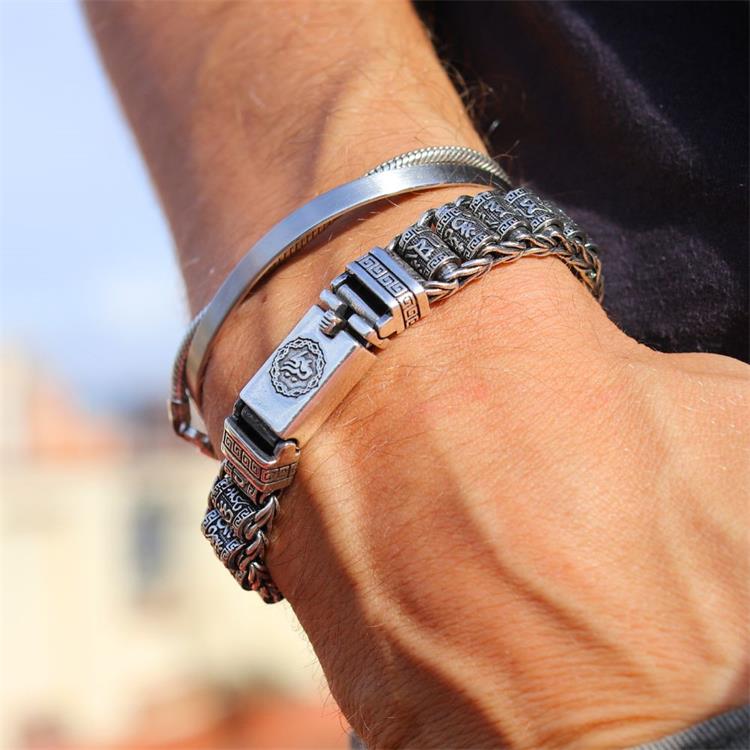 💎 60% DE RÉDUCTION ! 💎 Bracelet Roue de Prière Tibétaine – Argent 925, Porte-Bonheur & Cadeau Saint-Valentin