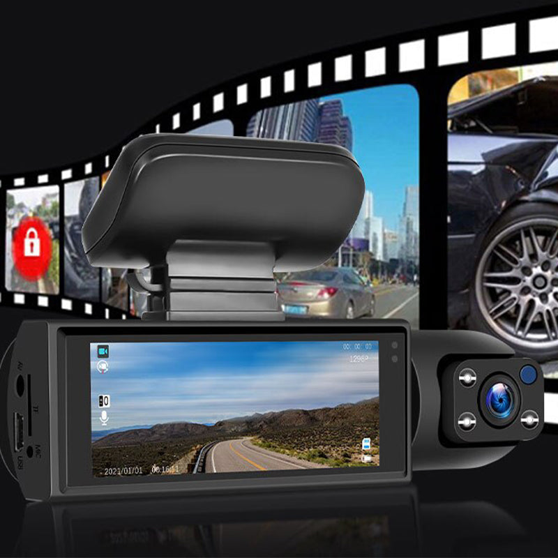 🔈🔈60 % DE RÉDUCTION🚗📹Dashcam avec grand angle de 170° et double objectif 1080p