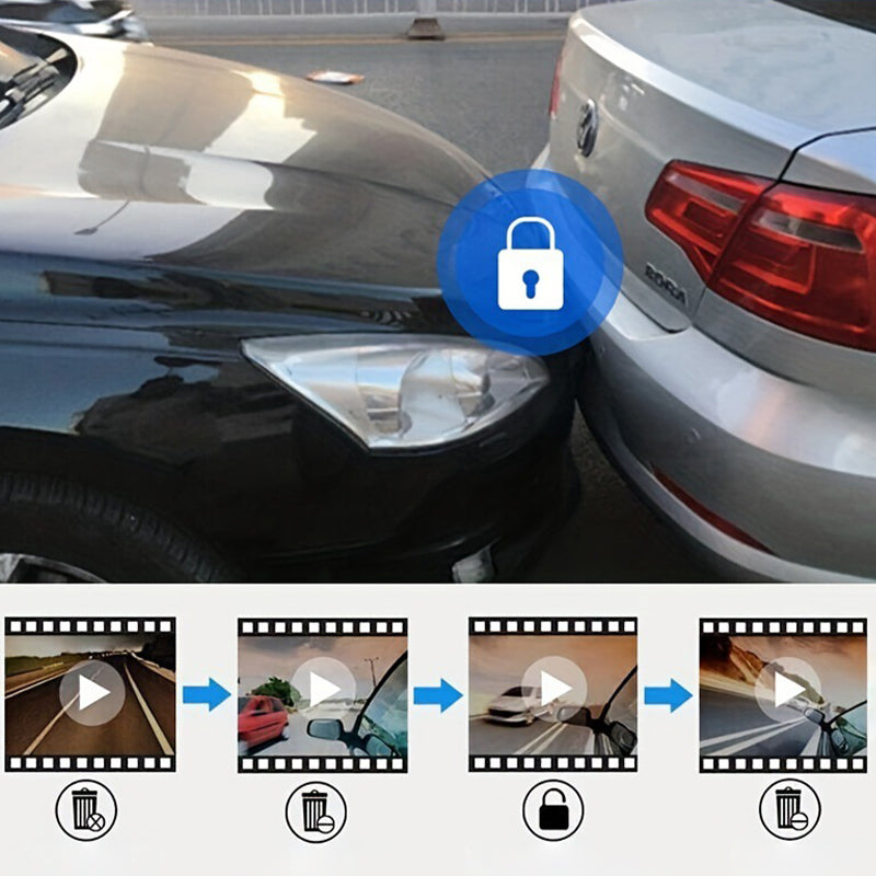 🔈🔈60 % DE RÉDUCTION🚗📹Dashcam avec grand angle de 170° et double objectif 1080p