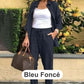 🔥Haute qualité🎀Ensemble Chemisier à Manches Longues et Pantalon en Coton et Lin pour Femmes(🔥55% de réduction)