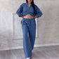 🌸🔥Tenue 2 pièces pour femme : chemise boutonnée et pantalon💥💥54 % de réduction