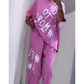 💞Nouveautés du début de l'été💞Costume deux pièces décontracté avec motif et encolure ronde(🔥53 % de réduction)