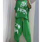 💞Nouveautés du début de l'été💞Costume deux pièces décontracté avec motif et encolure ronde(🔥53 % de réduction)