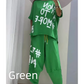 💞Nouveautés du début de l'été💞Costume deux pièces décontracté avec motif et encolure ronde(🔥53 % de réduction)