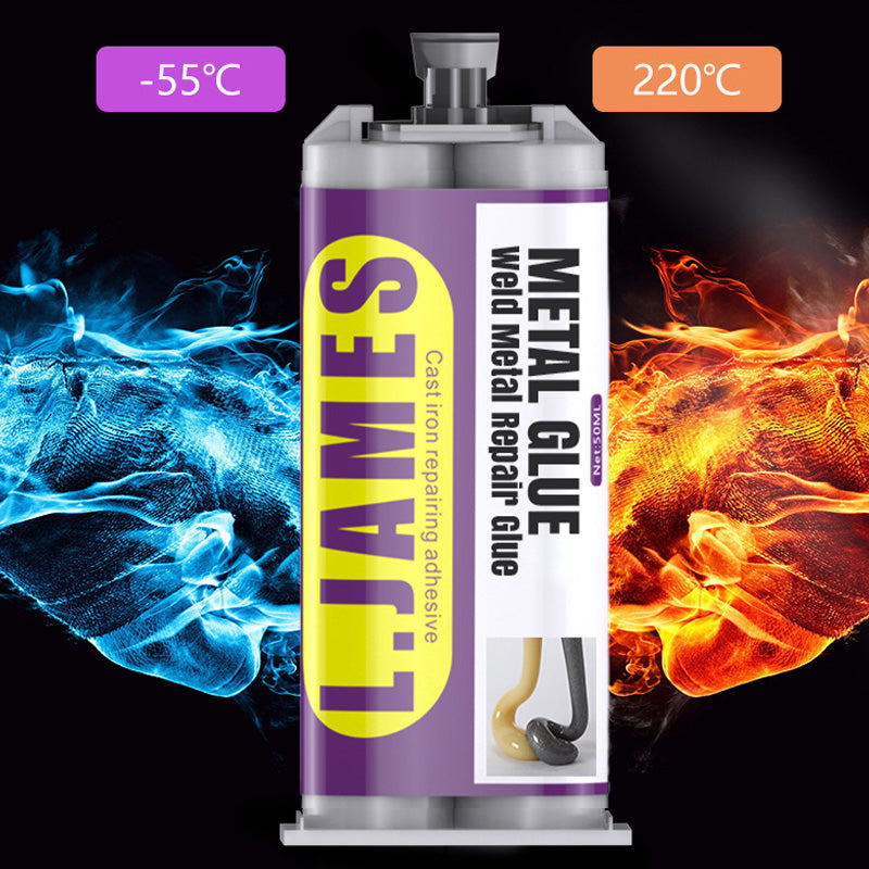 🛠️ 50 % DE RÉDUCTION ! Colle métallique – colle de soudure pour la réparation des métaux – époxy haute résistance – remplace la soudure – étanche, résistante à la corrosion et facile à travailler – idéale pour les pots d'échappement 🔧✨