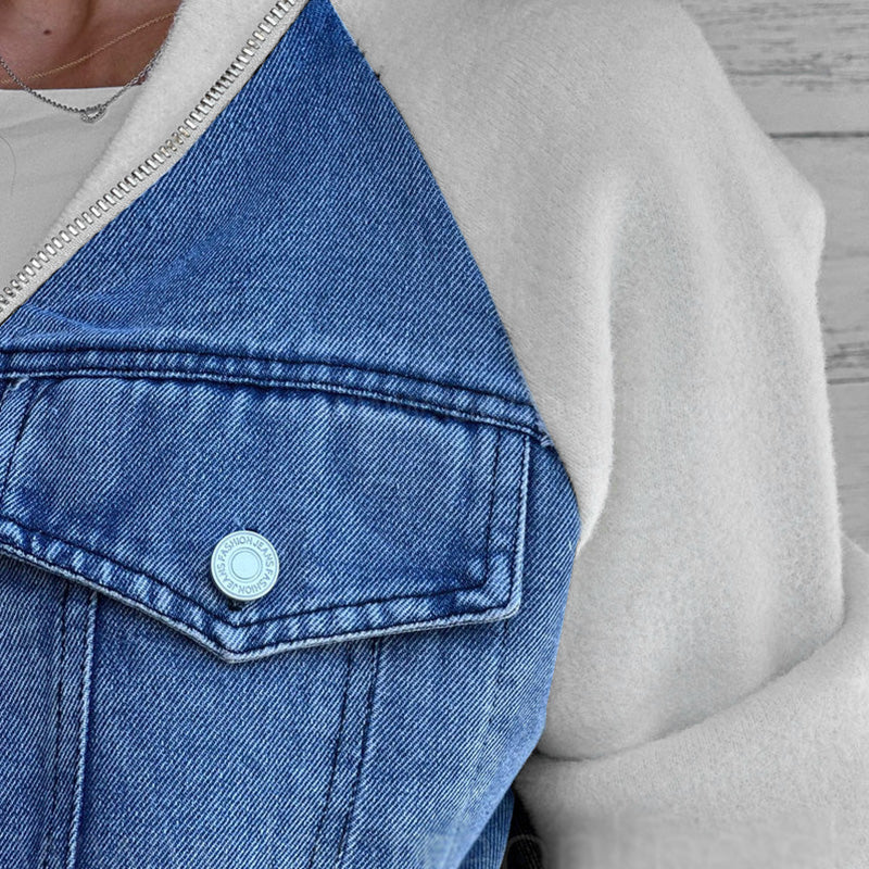 🌸2024 Promotion automne 53%OFF🌸Veste en denim à fermeture éclair pour femme