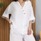 ❤️Costume deux pièces décontracté en coton et lin pour femmes de haute qualité❤️