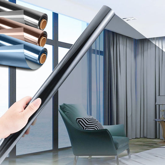 🪟 Film pour vitres anti-regards et isolant thermique |  🏠 Maison / Bureau / Vitres de voiture – Découpable à volonté -- Bloque 99 % des UV - Isolation thermique et réduction de la chaleur