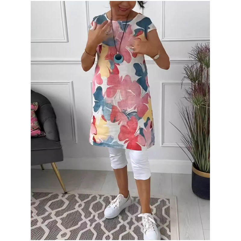 🔥Offre spéciale limitée dans le temps 60% OFF🔥Robe ample à longueur de genou avec imprimé papillon🌸