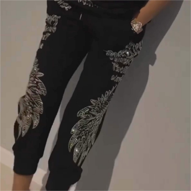 Ensemble 2 pièces tendance pour femmes avec motif chic