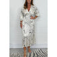 Robe midi à manches longues et col en V 🥰🥰 Vente chaude🚀55% de réduction