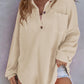 🌸Réduction d'automne 50%🌸Chemise ample en tricot gaufré de couleur unie pour femme