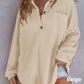 🌸Réduction d'automne 50%🌸Chemise ample en tricot gaufré de couleur unie pour femme