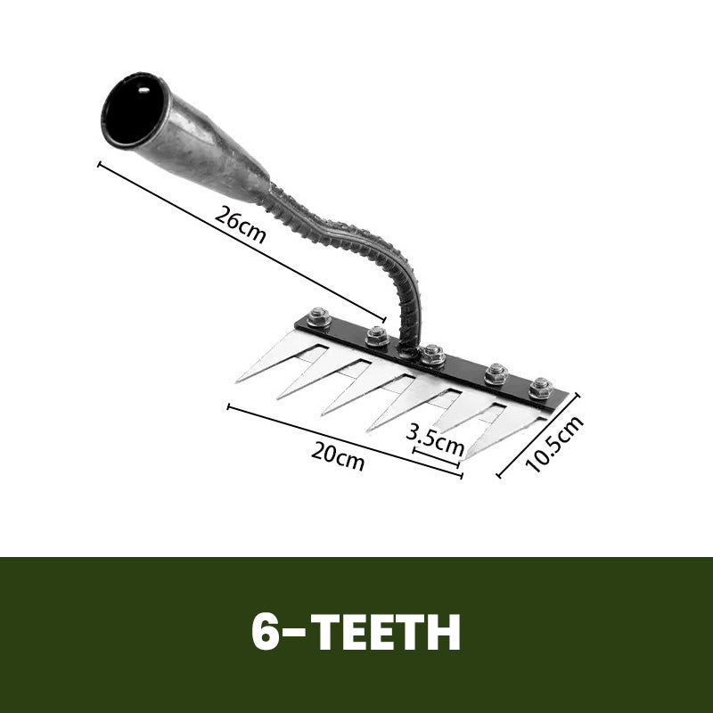 Râteau de Désherbage de Jardin en Acier au Carbone à 5/6/7/8 Dents🪛