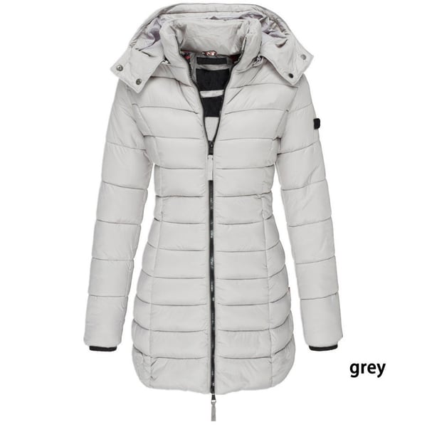 ❄️Spécial hiver 49%off❄️Veste matelassée mi-longue pour femme, veste chaude à capuche de couleur unie