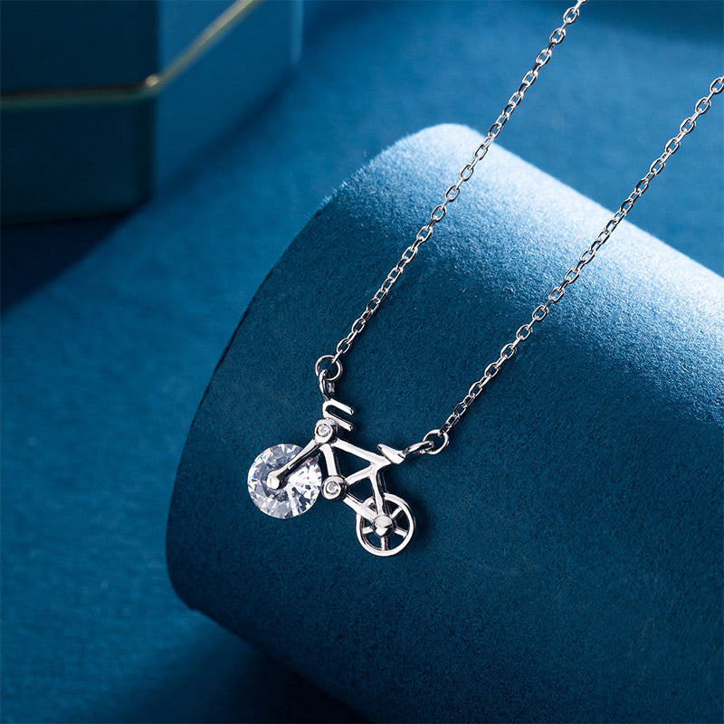 💎55% de réduction💎Collier élégant à pendentifs en forme de bicyclette pour femmes