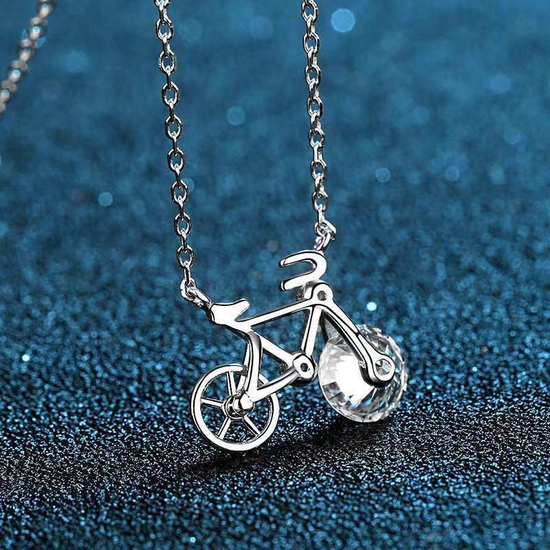 💎55% de réduction💎Collier élégant à pendentifs en forme de bicyclette pour femmes