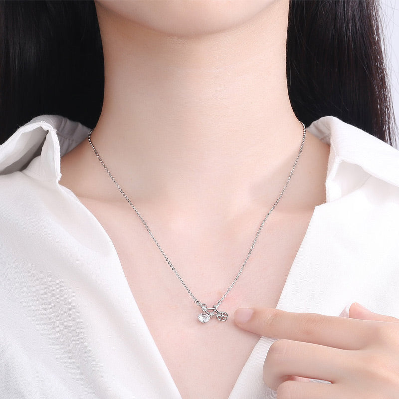 💎55% de réduction💎Collier élégant à pendentifs en forme de bicyclette pour femmes