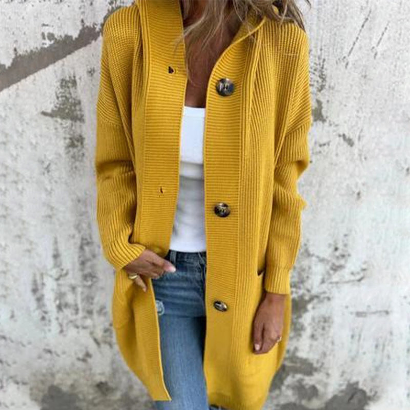 🍂Remises d'automne 47%🍂Cardigan boutonné avec capuche pour femmes