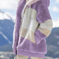 ❄️Offres du début de l'hiver 54%❄️Veste d'hiver en peluche pour femmes avec capuche et poches, en coloris contrastés.