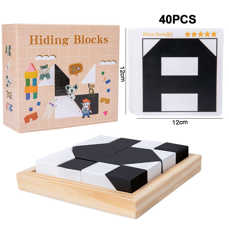 ⏳🧩✨ 60 % DE RÉDUCTION ! Puzzle de blocs cachés — Jeu interactif parent-enfant pour développer l'imagination spatiale 👨‍👩‍👧‍👦🎮
