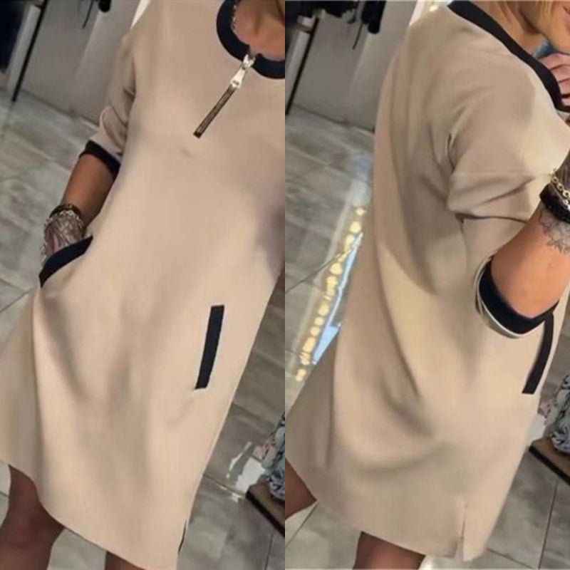 🔥54% de réduction🔥Robe décontractée à manches 3/4 et col en V pour femme