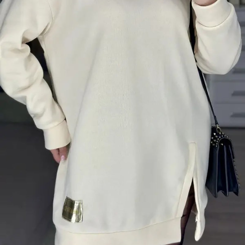 🍂Nouveauté 2024🔥Robe sweat-shirt à découpes chic pour femme