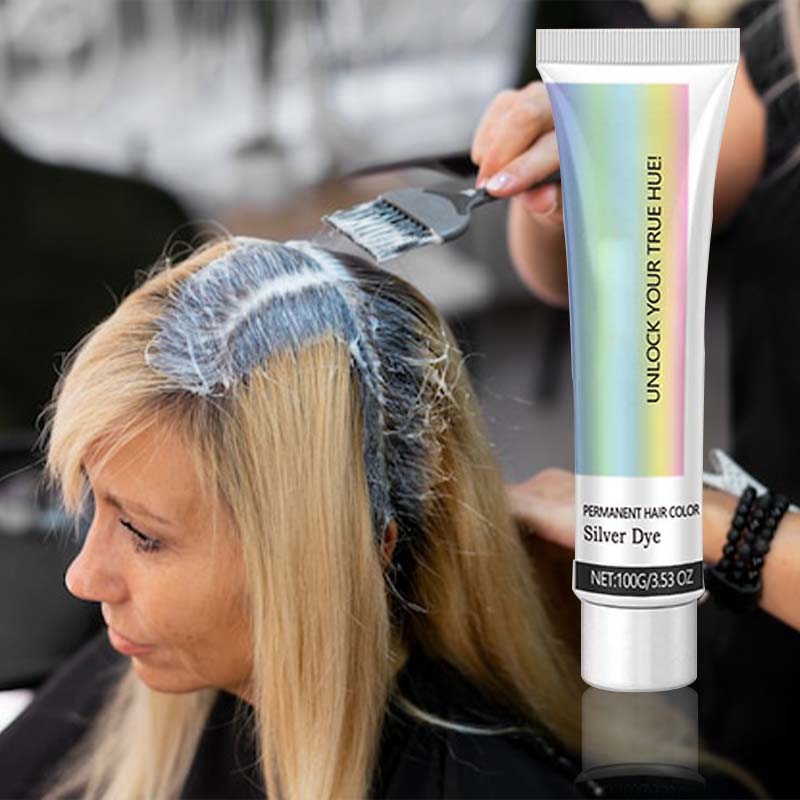 🔥Remise Saint Valentin 50%🔥Teinture Capillaire Argentée à l'Extrait d'Essence Naturelle 2 en 1