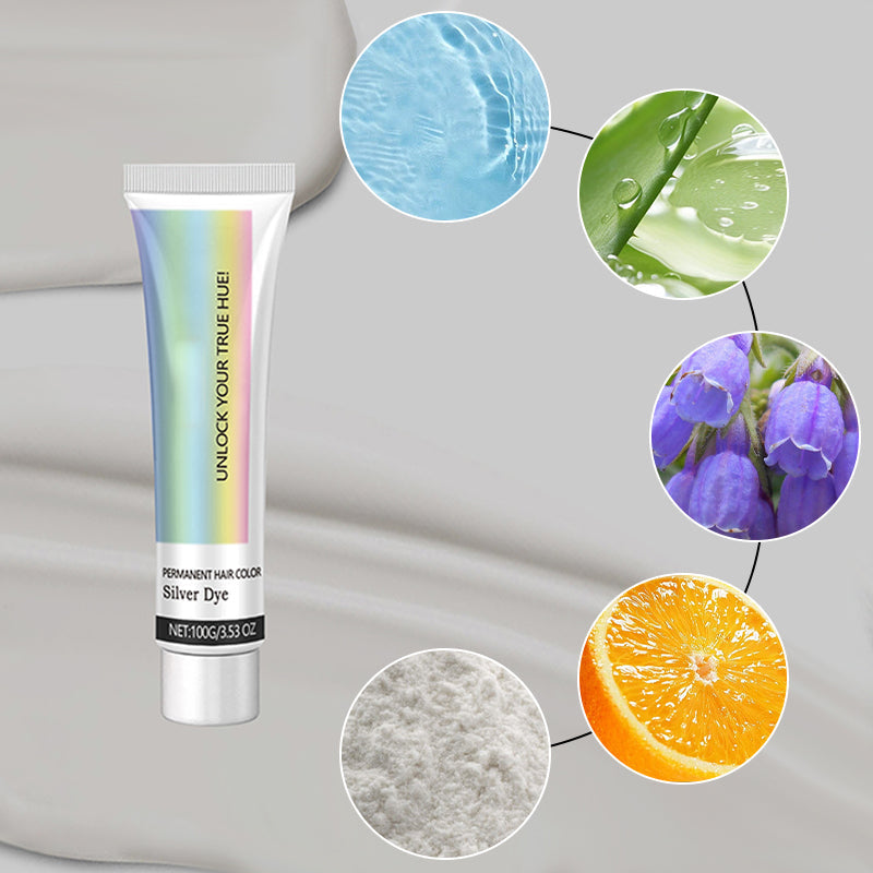 🔥Remise Saint Valentin 50%🔥Teinture Capillaire Argentée à l'Extrait d'Essence Naturelle 2 en 1