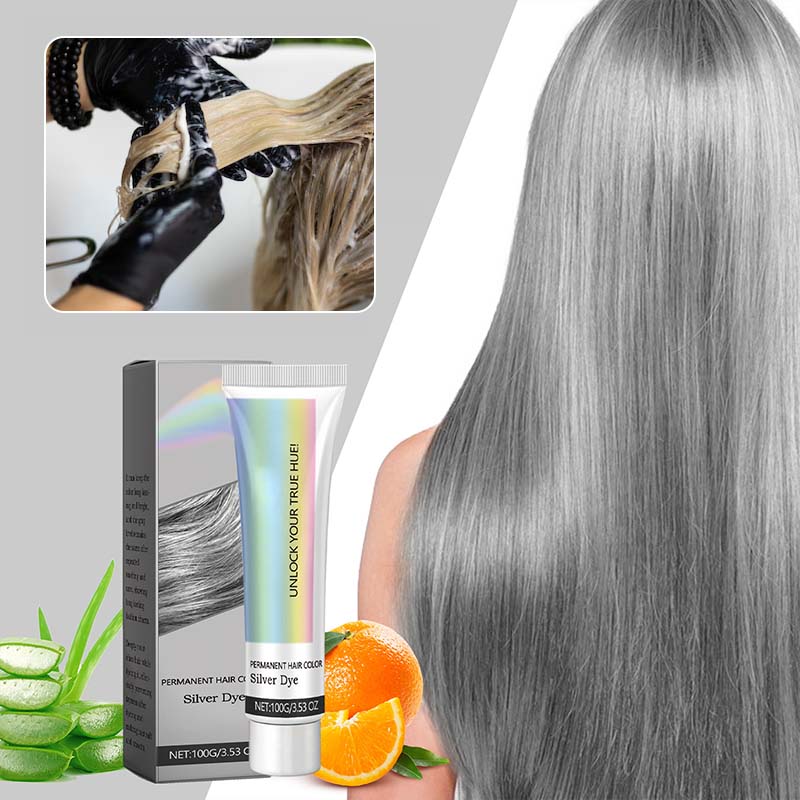 🔥Remise Saint Valentin 50%🔥Teinture Capillaire Argentée à l'Extrait d'Essence Naturelle 2 en 1