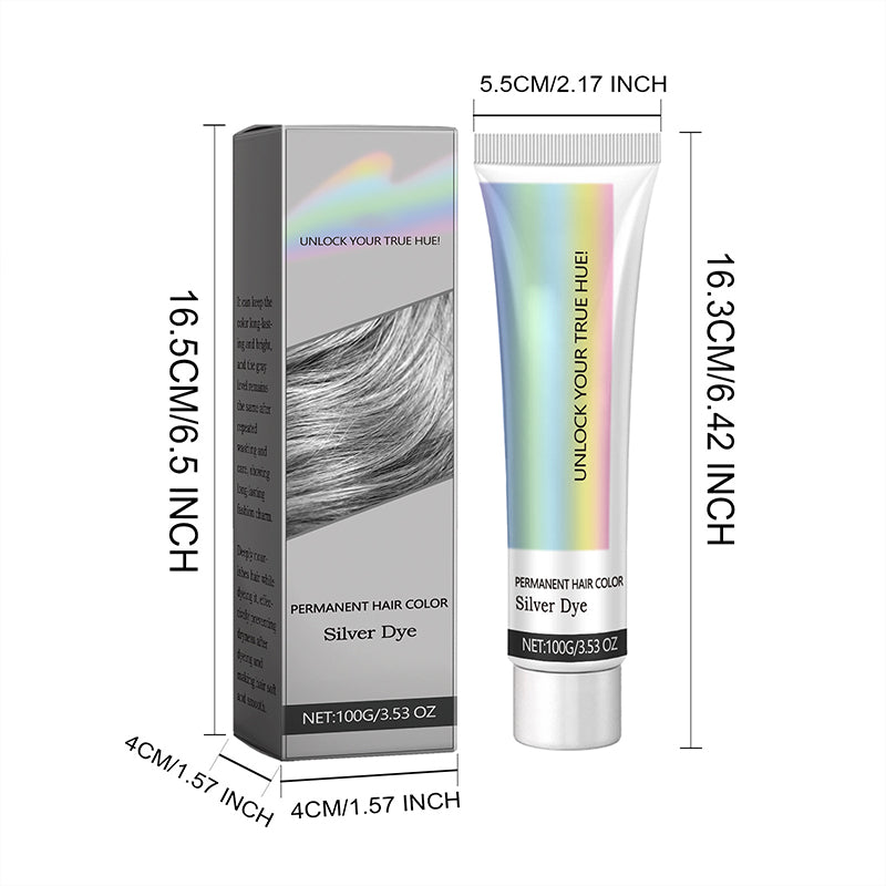🔥Remise Saint Valentin 50%🔥Teinture Capillaire Argentée à l'Extrait d'Essence Naturelle 2 en 1
