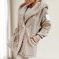 ❄️Spécial hiver❄️Veste à capuche douce et floue avec poches pour femmes