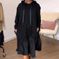 🌸Rabais saisonnier 52%🌸Robe ample élégante avec ourlet à volants et capuche pour femme