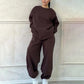 Ensemble sweat-shirt oversize 2 pièces pour femme