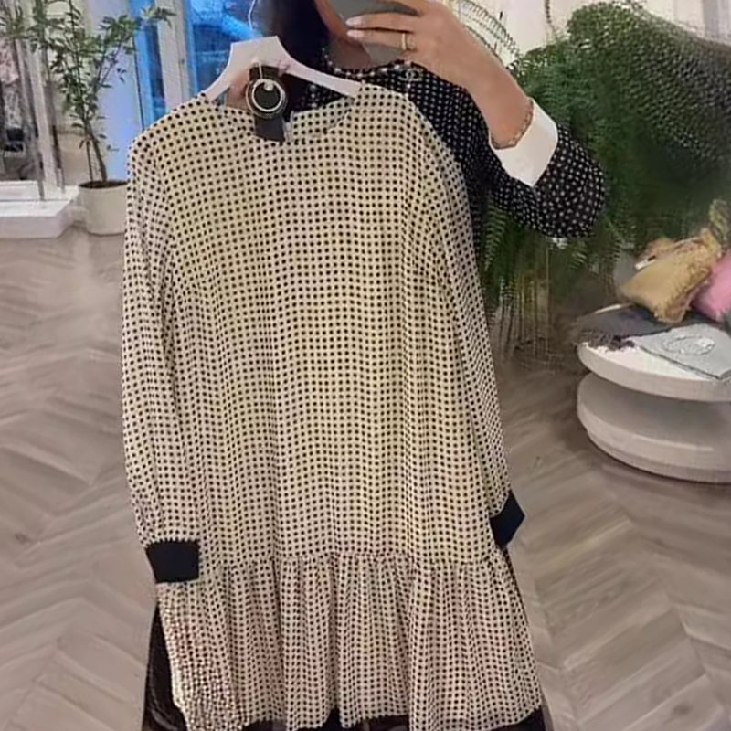 💕 Robe élégante à pois - nouvelle collection, coupe ample à pois 👗