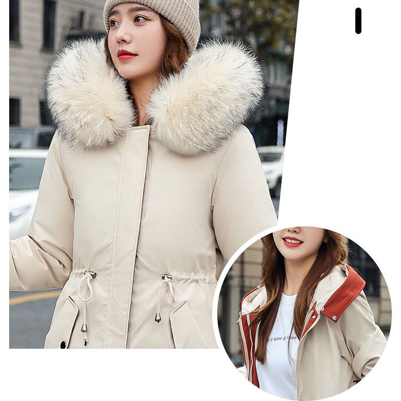 🎅Soldes d'hiver 54%🎄 Manteau d'hiver pour femme avec capuche et col en fourrure, parka décontractée⛄