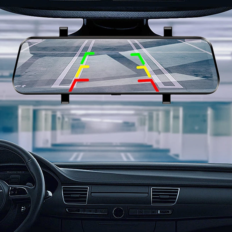 👁️Caméra de recul et dashcam 10 pouces avec écran tactile intégral – Vision nocturne HD 1080P, double objectif – Idéale pour une conduite et un stationnement en toute sécurité🚗📹