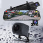 👁️Caméra de recul et dashcam 10 pouces avec écran tactile intégral – Vision nocturne HD 1080P, double objectif – Idéale pour une conduite et un stationnement en toute sécurité🚗📹