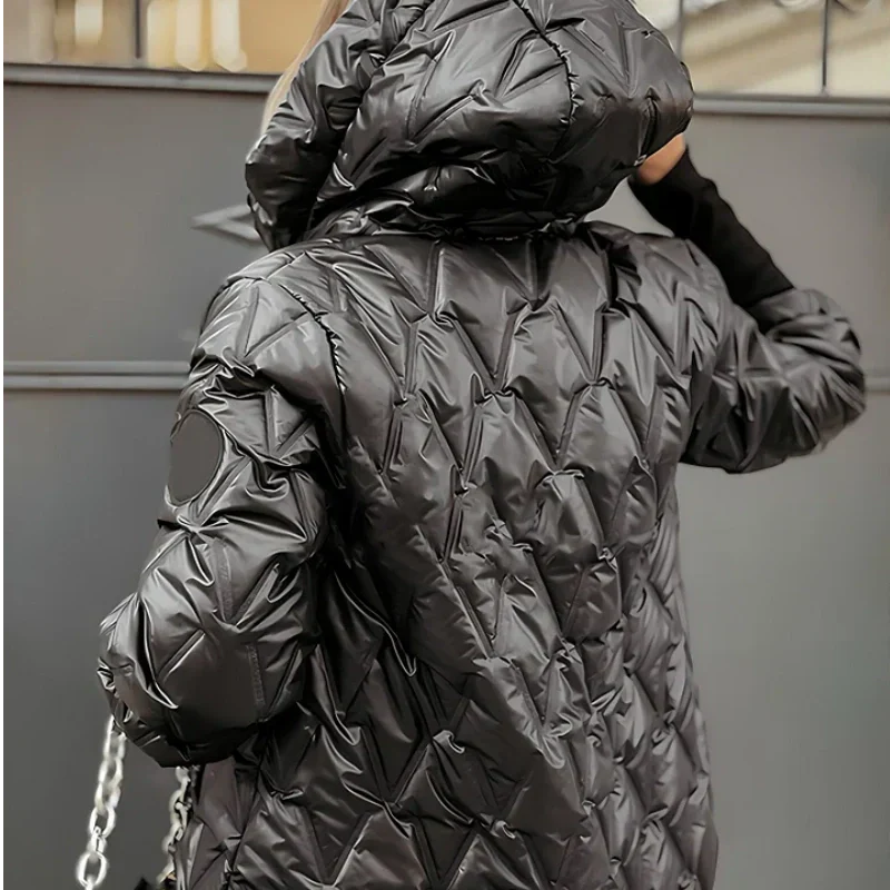 ❄️Rabais saisonnier 55%❄️Veste en coton patchwork à capuche pour femmes pour l'automne et l'hiver