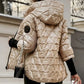 ❄️Rabais saisonnier 55%❄️Veste en coton patchwork à capuche pour femmes pour l'automne et l'hiver